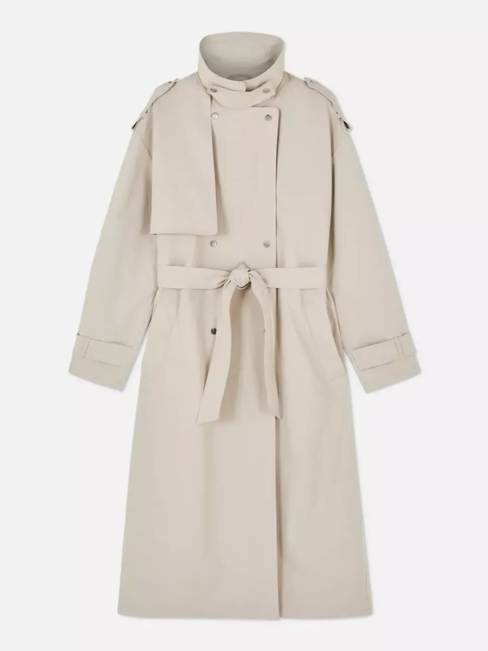 Długi prochowiec z paskiem