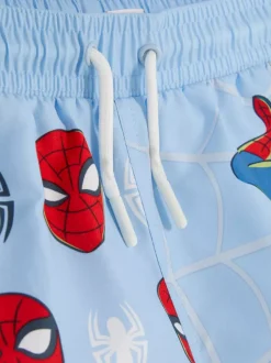 Długie szorty ze sznurkiem i motywem Marvela