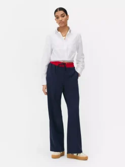 Dwukolorowe joggery ze sznurkiem Paula Echevarría