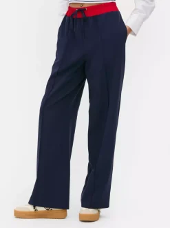 Dwukolorowe joggery ze sznurkiem Paula Echevarría