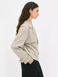 Dwurzędowa kurtka o pudełkowym kroju