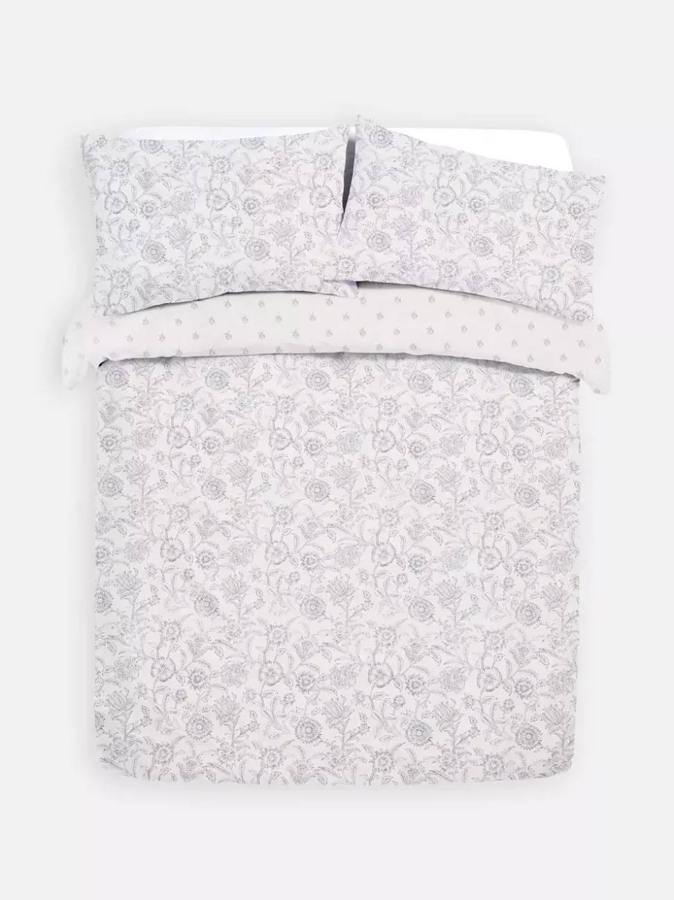 Dwustronna pościel w kwiaty na łóżko dwuosobowe