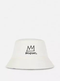 Dwustronny kapelusz wędkarski z dziełem Basquiata