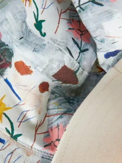 Dwustronny kapelusz wędkarski z dziełem Basquiata