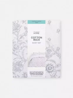 Dwustronny komplet pościeli w kwiaty, rozmiar king