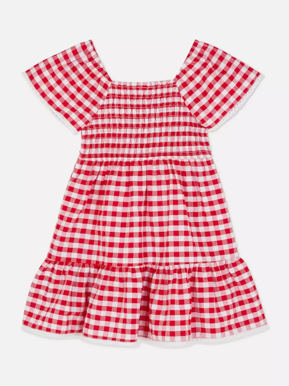 Dwuwarstwowa sukienka w kratę vichy