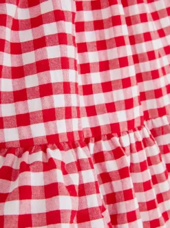 Dwuwarstwowa sukienka w kratę vichy