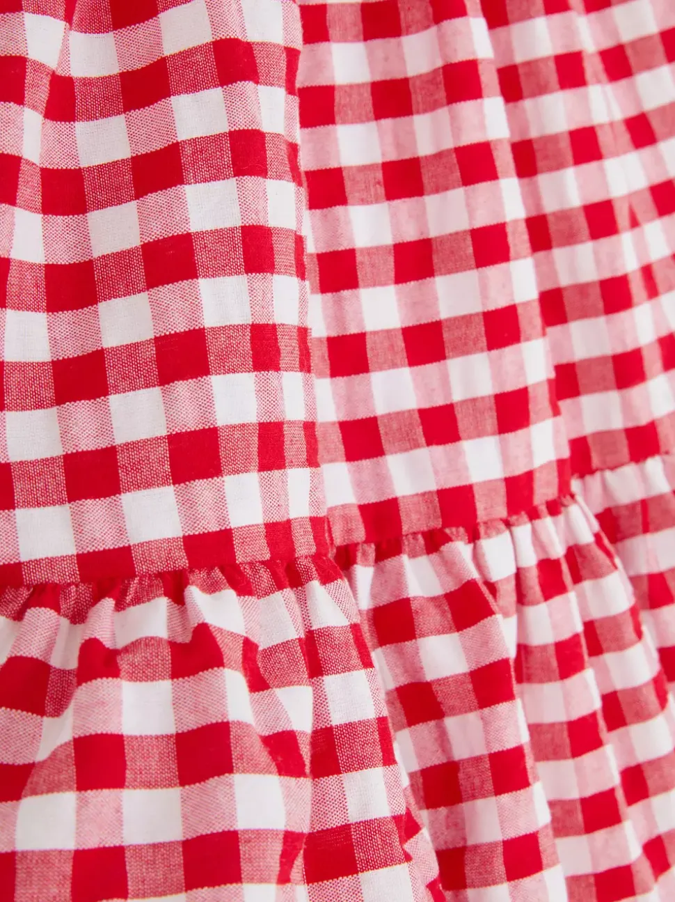 Dwuwarstwowa sukienka w kratę vichy