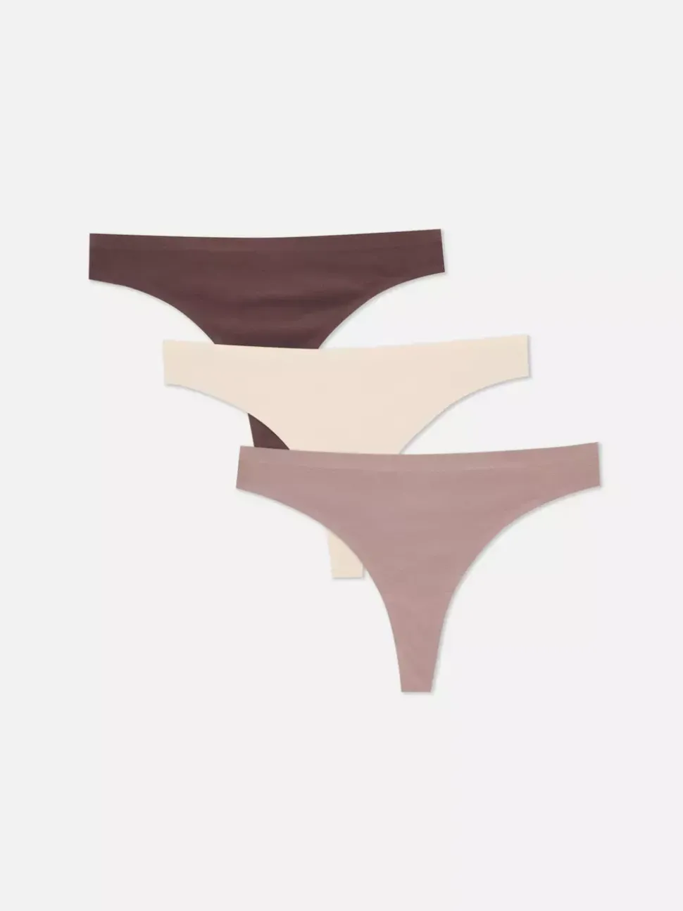 Dyskretne stringi w neutralnych kolorach, 3 pary