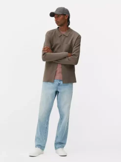 Dzianinowa koszula z zapięciem na zatrzaski