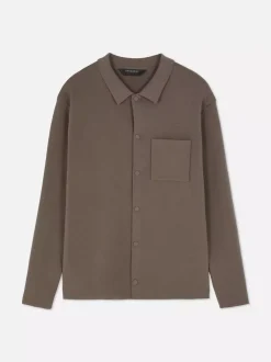 Dzianinowa koszula z zapięciem na zatrzaski