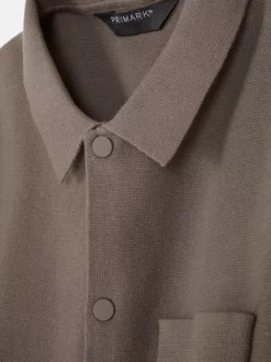 Dzianinowa koszula z zapięciem na zatrzaski