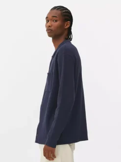 Dzianinowa koszula z zapięciem na zatrzaski