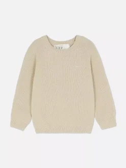 Dzianinowy sweter z okrągłym dekoltem