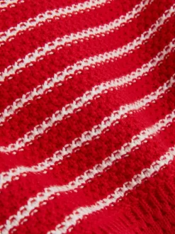 Dzianinowy top bez rękawów w paski