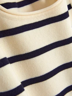 Dzianinowy top bez rękawów z okrągłym dekoltem