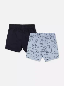 Elastyczne szorty ze sznurkiem w talii, 2 pary