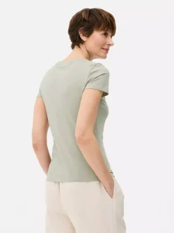 Elastyczny T-shirt z krótkim rękawem