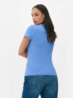 Elastyczny T-shirt z krótkim rękawem