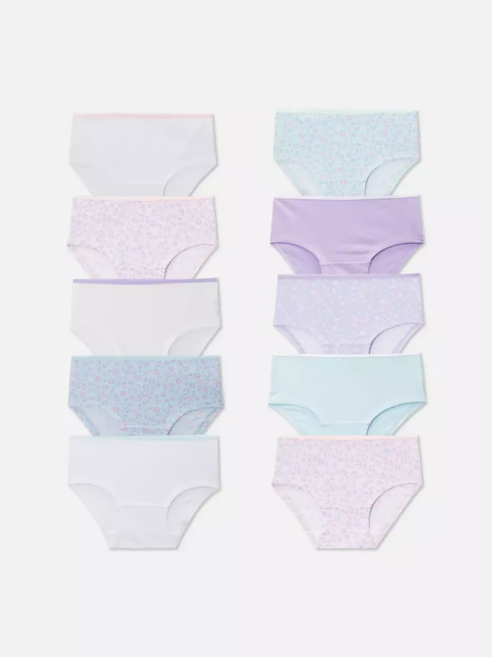 Figi biodrówki z nadrukiem w panterkę, 10 par