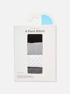 Figi kąpielowe w stonowanych kolorach, 4 pary