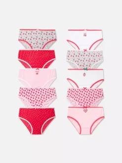 Figi z nadrukiem w truskawki, 10 par