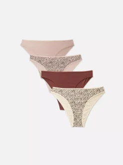 Figi z wysokim wycięciem na co dzień, 4 pary