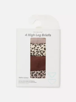 Figi z wysokim wycięciem na co dzień, 4 pary