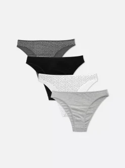 Figi z wysokim wycięciem na co dzień, 4 pary