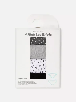 Figi z wysokim wycięciem na co dzień, 4 pary