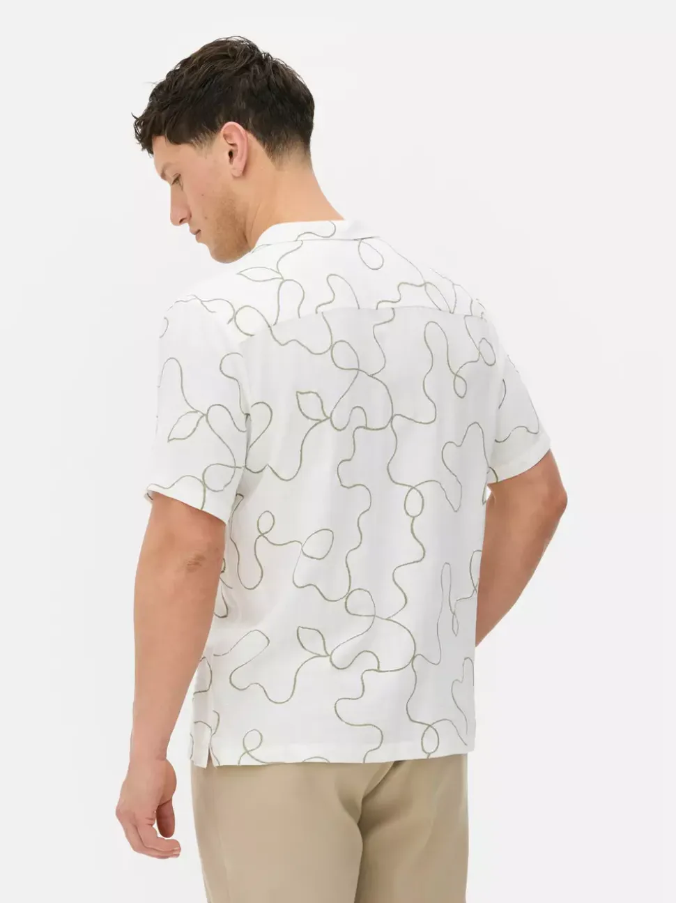 Flokowana koszula Kem z abstrakcyjnym wzorem