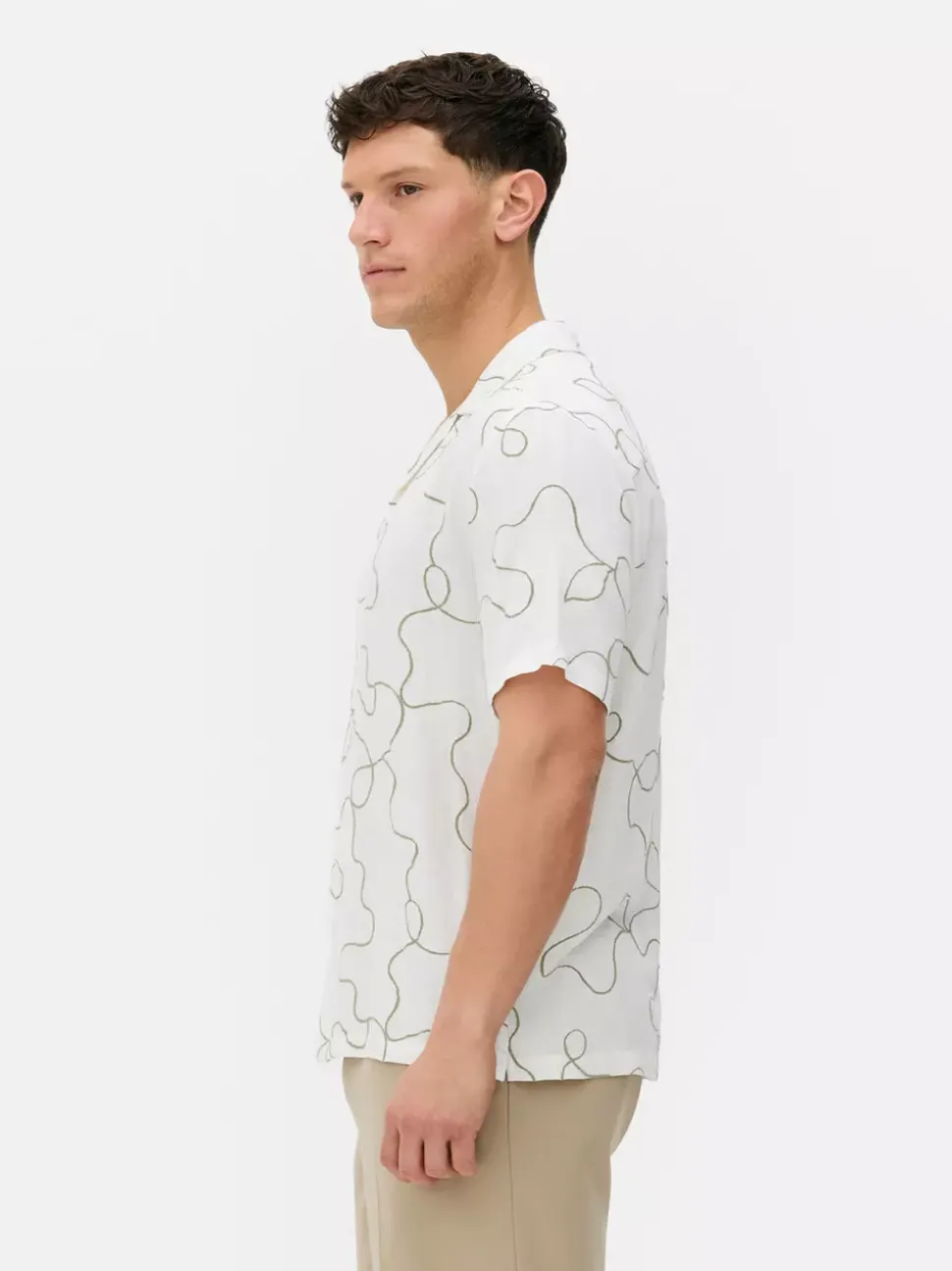 Flokowana koszula Kem z abstrakcyjnym wzorem