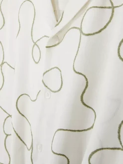 Flokowana koszula Kem z abstrakcyjnym wzorem