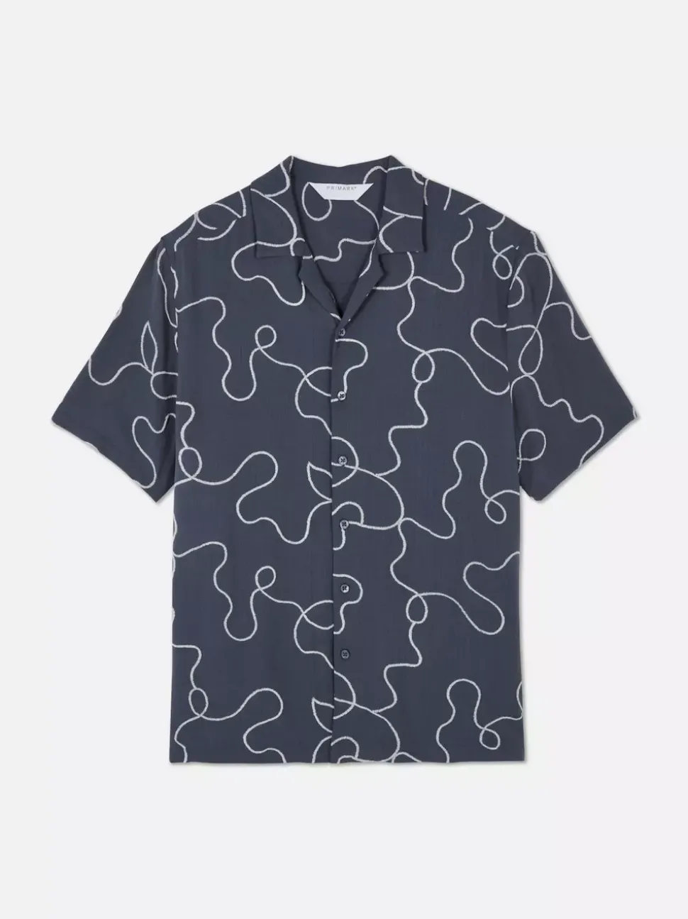 Flokowana koszula Kem z abstrakcyjnym wzorem