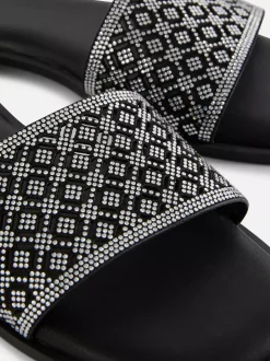 Geometryczne sandały bez pięty z wycięciami