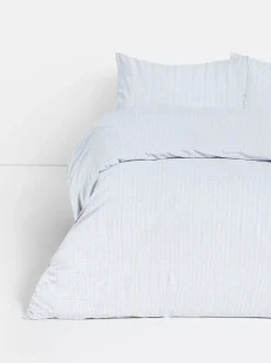 Gofrowana pościel w paski w rozmiarze super king