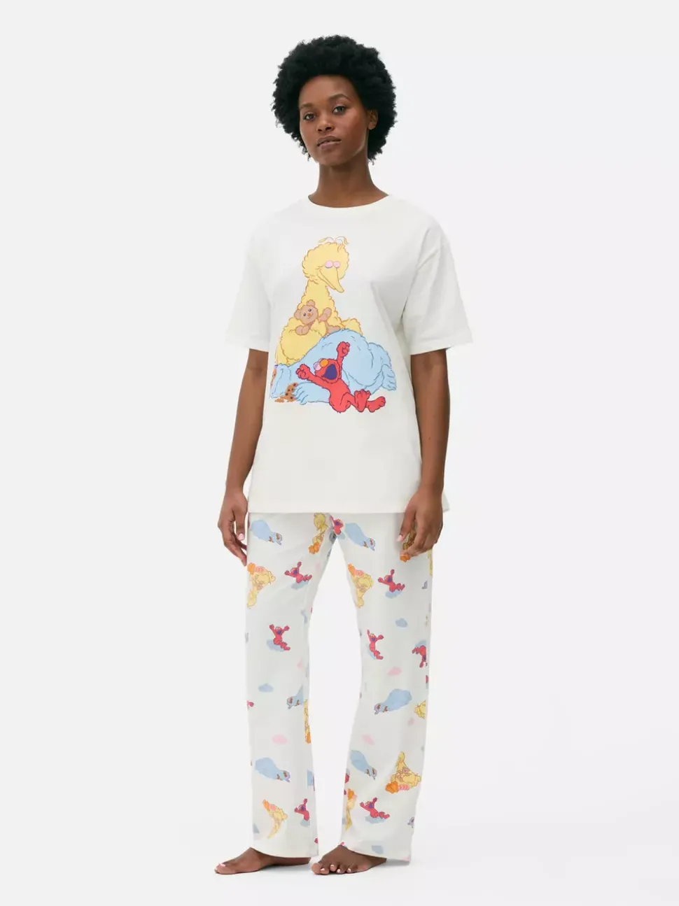 Góra od piżamy z krótkim rękawem, Ulica Sezamkowa