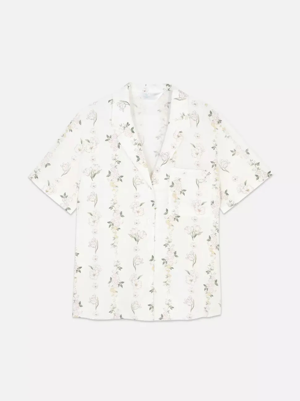 Góra od piżamy z kwiatowym nadrukiem