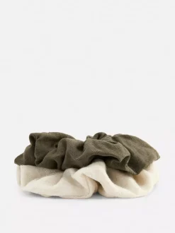 Gumki owijki do włosów z mieszanki lnu, 2 szt.