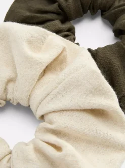 Gumki owijki do włosów z mieszanki lnu, 2 szt.