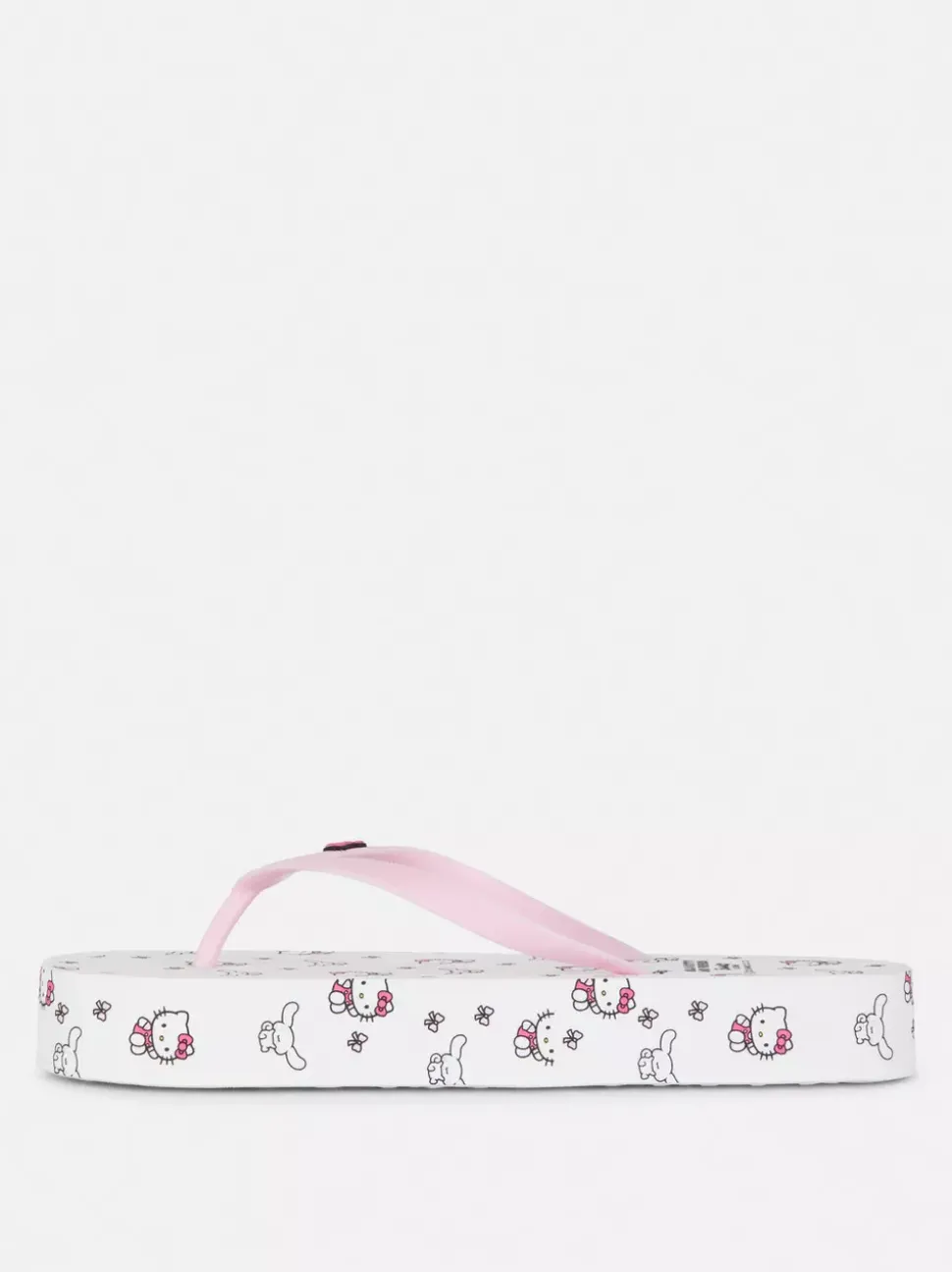 Japonki na grubej podeszwie z motywem Hello Kitty