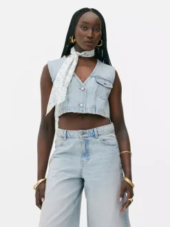 Jeansowa kamizelka Rita Ora
