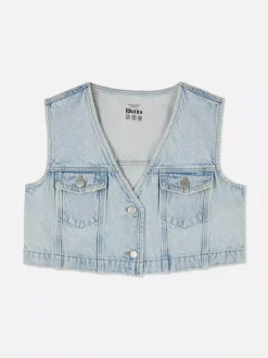 Jeansowa kamizelka Rita Ora