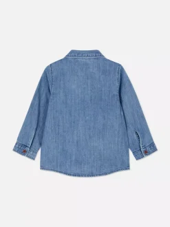 Jeansowa koszula z długim rękawem