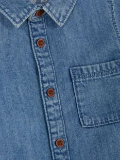 Jeansowa koszula z długim rękawem