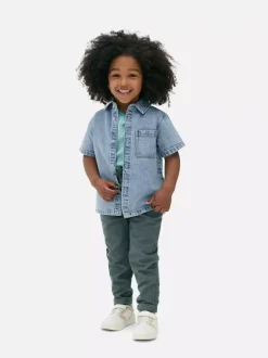 Jeansowa koszula z krótkim rękawem