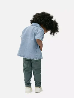 Jeansowa koszula z krótkim rękawem