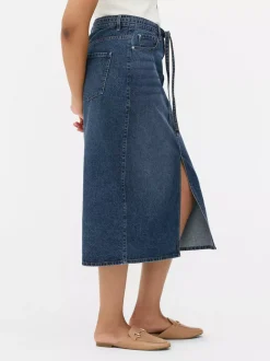 Jeansowa spódnica maxi