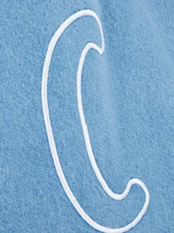 Jeansowa torba shopper z inicjałem