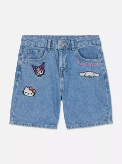 Jeansowe szorty z motywem Hello Kitty i przyjaciół